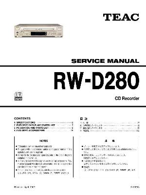 Service manual Teac RW-D280 ― Manual-Shop.ru