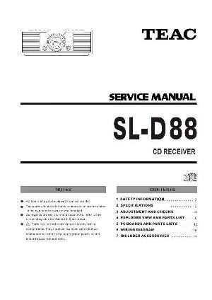 Сервисная инструкция Teac SL-D88 ― Manual-Shop.ru