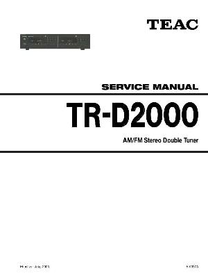 Сервисная инструкция Teac TR-D2000 ― Manual-Shop.ru