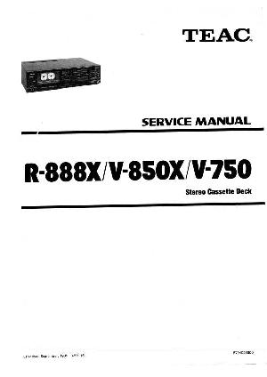 Сервисная инструкция Teac V-750, V-850X, R-888X ― Manual-Shop.ru