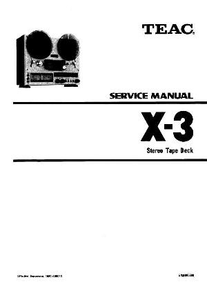 Сервисная инструкция Teac X-3 ― Manual-Shop.ru