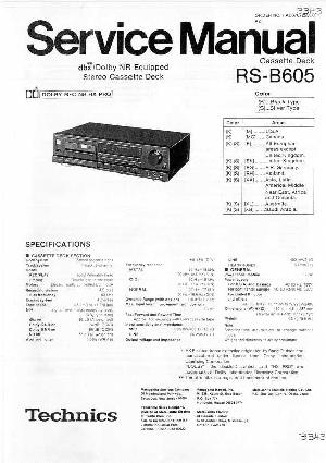 Сервисная инструкция Technics RS-B605 ― Manual-Shop.ru