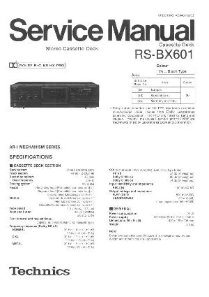 Сервисная инструкция Technics RS-BX601 ― Manual-Shop.ru