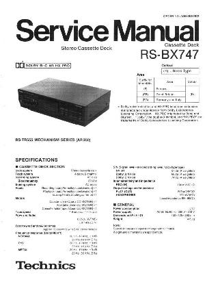 Сервисная инструкция Technics RS-BX747 ― Manual-Shop.ru