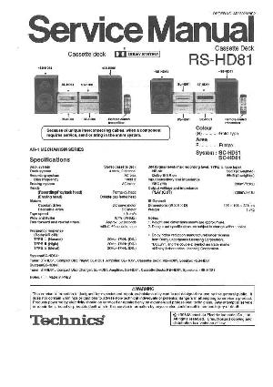 Сервисная инструкция Technics RS-HD81 ― Manual-Shop.ru