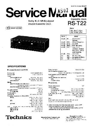 Сервисная инструкция Technics RS-T22 ― Manual-Shop.ru