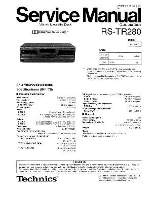 Сервисная инструкция Technics RS-TR280 ― Manual-Shop.ru