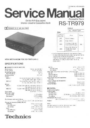 Сервисная инструкция Technics RS-TR979 ― Manual-Shop.ru