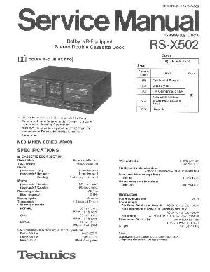 Сервисная инструкция Technics RS-X502 ― Manual-Shop.ru