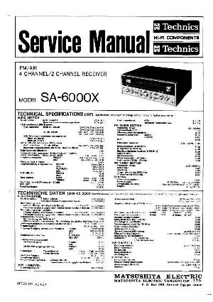 Service manual Technics SA-6000X ― Manual-Shop.ru