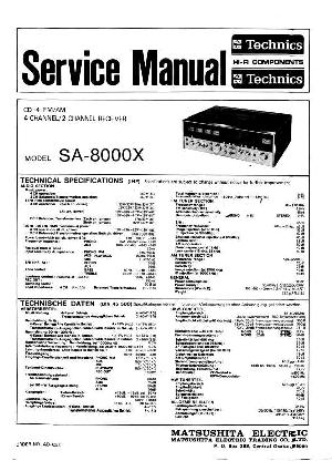 Сервисная инструкция Technics SA-8000X ― Manual-Shop.ru
