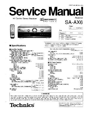 Сервисная инструкция Technics SA-AX6 ― Manual-Shop.ru