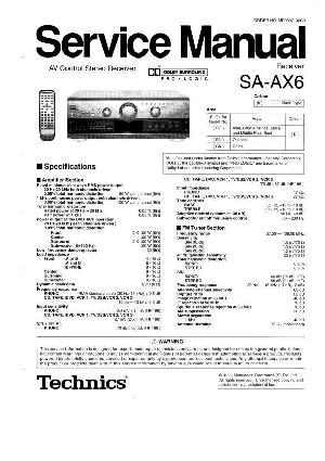 Service manual Technics SA-AX6GC, GN, GK ― Manual-Shop.ru