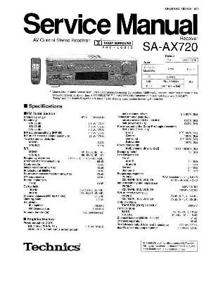Сервисная инструкция Technics SA-AX720 ― Manual-Shop.ru