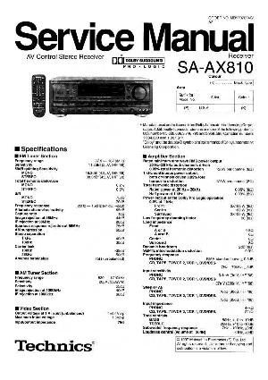 Сервисная инструкция Technics SA-AX810 ― Manual-Shop.ru