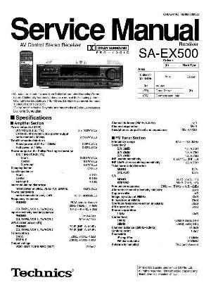 Сервисная инструкция Technics SA-EX500 ― Manual-Shop.ru