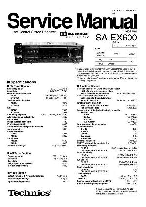 Service manual Technics SA-EX600 ― Manual-Shop.ru