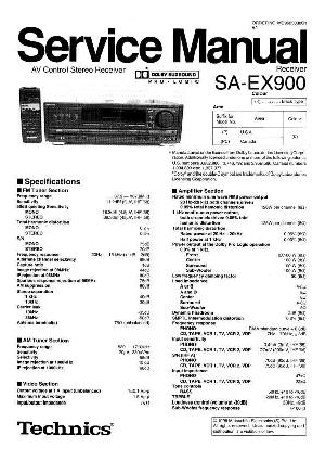 Сервисная инструкция Technics SA-EX900 ― Manual-Shop.ru