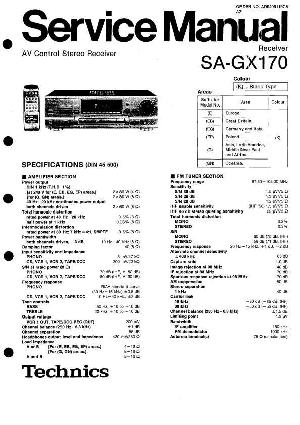 Сервисная инструкция Technics SA-GX170 ― Manual-Shop.ru