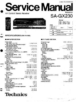 Сервисная инструкция Technics SA-GX230 ― Manual-Shop.ru