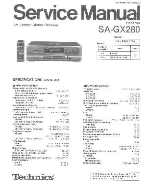 Сервисная инструкция Technics SA-GX280 ― Manual-Shop.ru