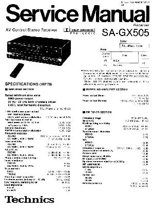 Сервисная инструкция Technics SA-GX505 ― Manual-Shop.ru