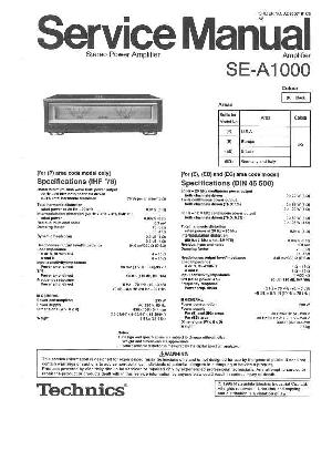 Сервисная инструкция Technics SE-A1000 ― Manual-Shop.ru