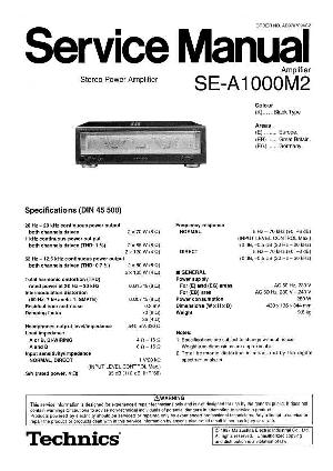 Service manual Technics SE-A1000M2 ― Manual-Shop.ru