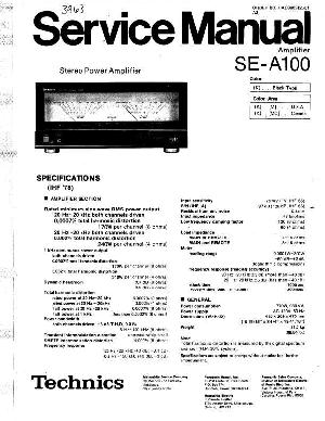 Сервисная инструкция Technics SE-A100M ― Manual-Shop.ru