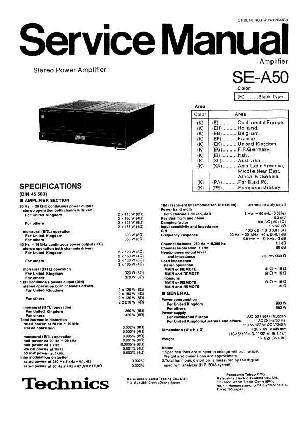 Сервисная инструкция Technics SE-A50 ― Manual-Shop.ru