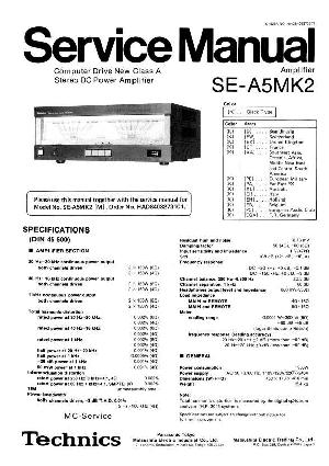 Service manual Technics SE-A5MK2 ― Manual-Shop.ru