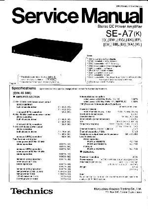 Service manual Technics SE-A7 ― Manual-Shop.ru