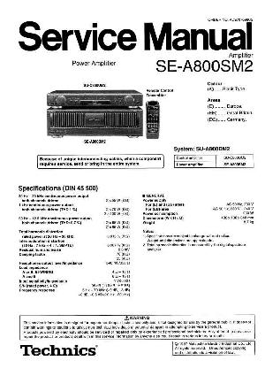 Service manual Technics SE-A800SM2 ― Manual-Shop.ru