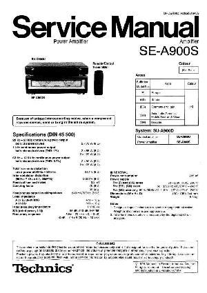 Сервисная инструкция Technics SE-A900S ― Manual-Shop.ru