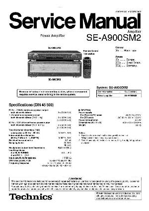 Сервисная инструкция Technics SE-A900SM2 ― Manual-Shop.ru