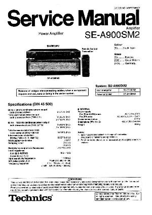 Service manual Technics SE-A900SMII ― Manual-Shop.ru