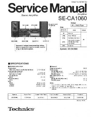 Сервисная инструкция Technics SE-CA1060 ― Manual-Shop.ru