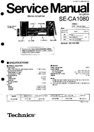 Сервисная инструкция Technics SE-CA1080 ― Manual-Shop.ru