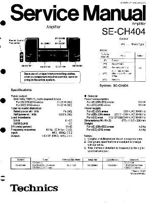 Сервисная инструкция Technics SE-CH404 ― Manual-Shop.ru
