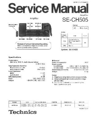 Service manual Technics SE-CH505 ― Manual-Shop.ru