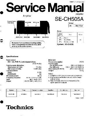 Сервисная инструкция Technics SE-CH505A ― Manual-Shop.ru