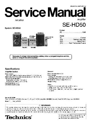 Сервисная инструкция Technics SE-HD50 ― Manual-Shop.ru
