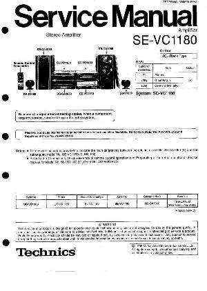 Сервисная инструкция Technics SE-VC1180 ― Manual-Shop.ru