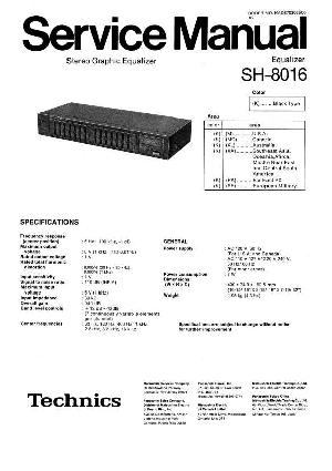 Сервисная инструкция Technics SH-8016 ― Manual-Shop.ru