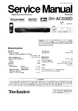 Сервисная инструкция Technics SH-AC500D ― Manual-Shop.ru