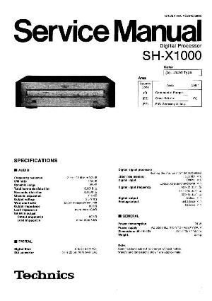 Сервисная инструкция Technics SH-X1000 ― Manual-Shop.ru