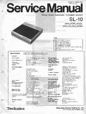 Сервисная инструкция Technics SL-10 ― Manual-Shop.ru