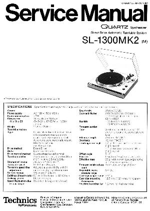 Сервисная инструкция Technics SL-1300MK2 ― Manual-Shop.ru