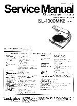 Service manual Technics SL-1500MK2