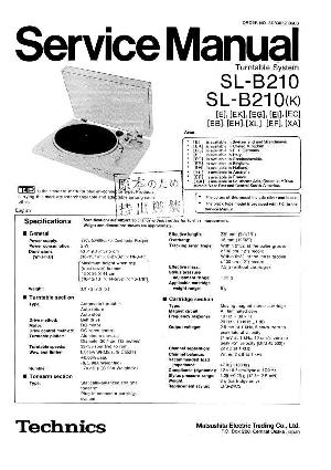 Сервисная инструкция Technics SL-B210 B210K ― Manual-Shop.ru